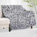 DIY Cartoon Doodle Coloring Flannel Blanket